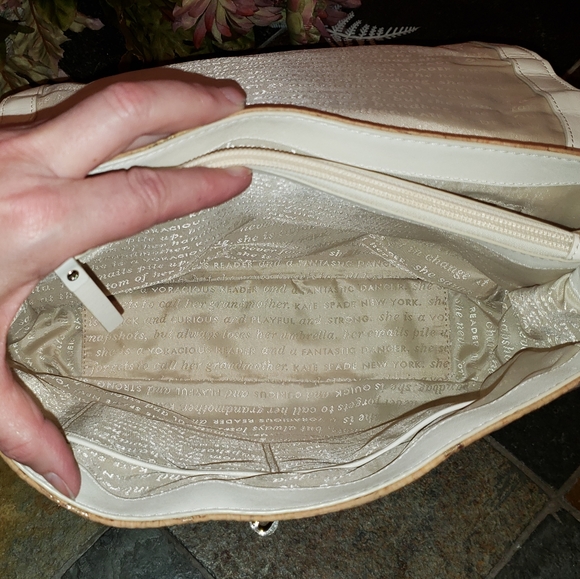 kate spade Bags Kate Spade Twist Lock Cork Fabric And Leather